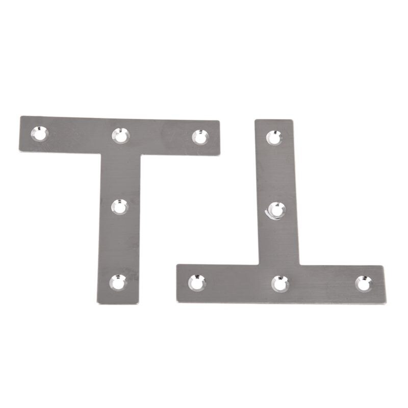 5 pièces Angle plaque coin accolade plat T forme réparation support 80mm x 80mm