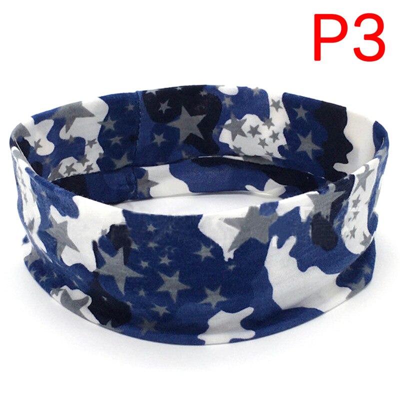 Diadema deportiva Floral de camuflaje suave para el sudor, la cabeza para banda para Yoga, correr, tenis, pañuelo de cabeza de silicona antideslizante, 20x6CM: P3