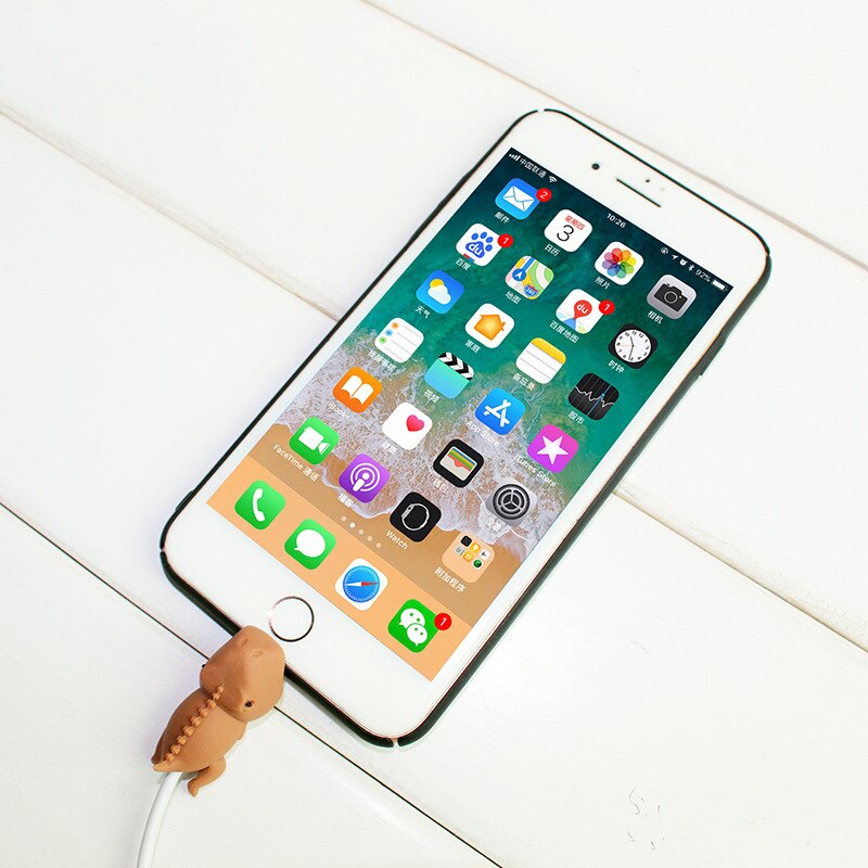 Kabel Beißen Schutz für Iphone kabel Wickler Telefon Halfter Zubehör Organizer kaninchen hund katze Ebene puppe modell lustige