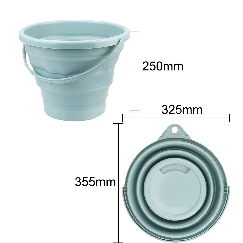 Portable Folding Bucket Car Wash Outdoor Fishing Save Space Round Bathroom Kitchen Camping Bucket Collapsible Storage Bucket