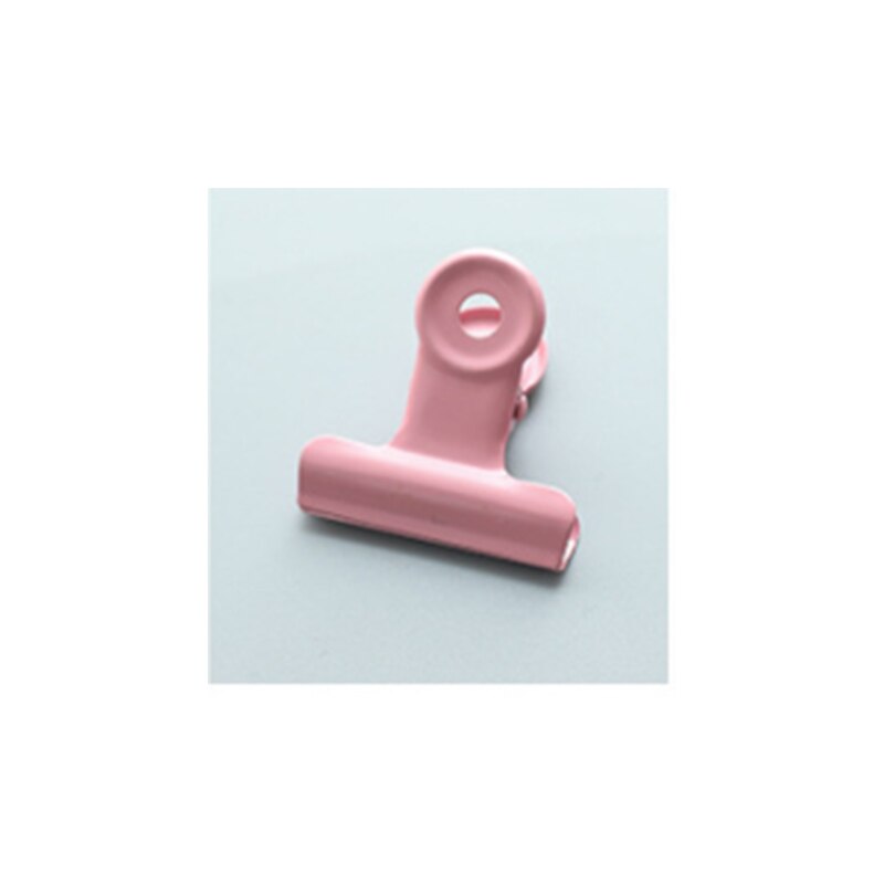 1 pc kleurrijke clips ronde metalen klem clips voor het inbinden van bestanden school kantoorbenodigdheden schrijfwaren bullet stippel dagboek: Roze