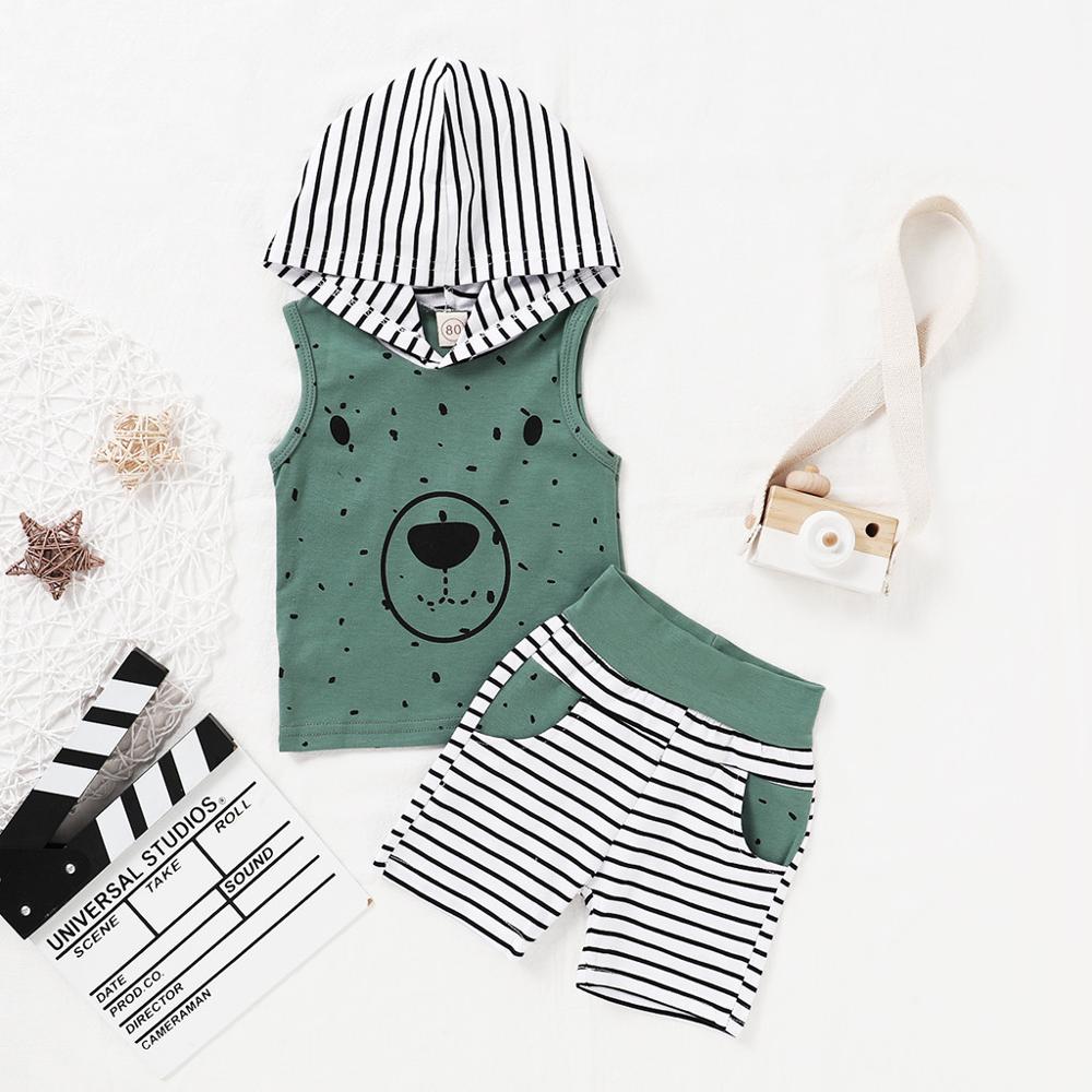 Newborn Clothes Kids Clothes Baby Boy Clothes roupa infantil Cartoon Bear Sweatshirt Tops+ Pants Outfits Set Free Ship: Green 2 / 12M