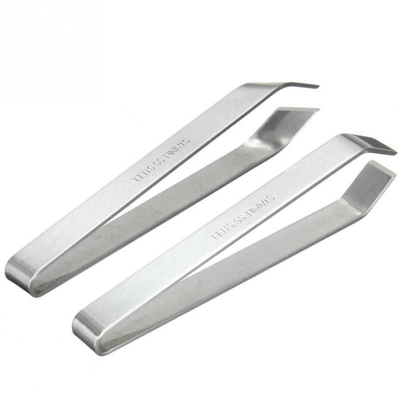 12cm de acero inoxidable pinzas para quitar espinas de pescado pinza de hueso de pescado extractor utensilios para marisco: Default Title