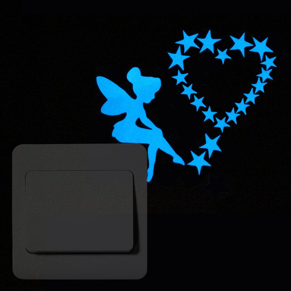 leuchtend glühen in das dunkel Schalter Zauberstab Aufkleber Fluoreszierende Aufkleber Startseite Zimmer Dekor Baby Zimmer Decorction