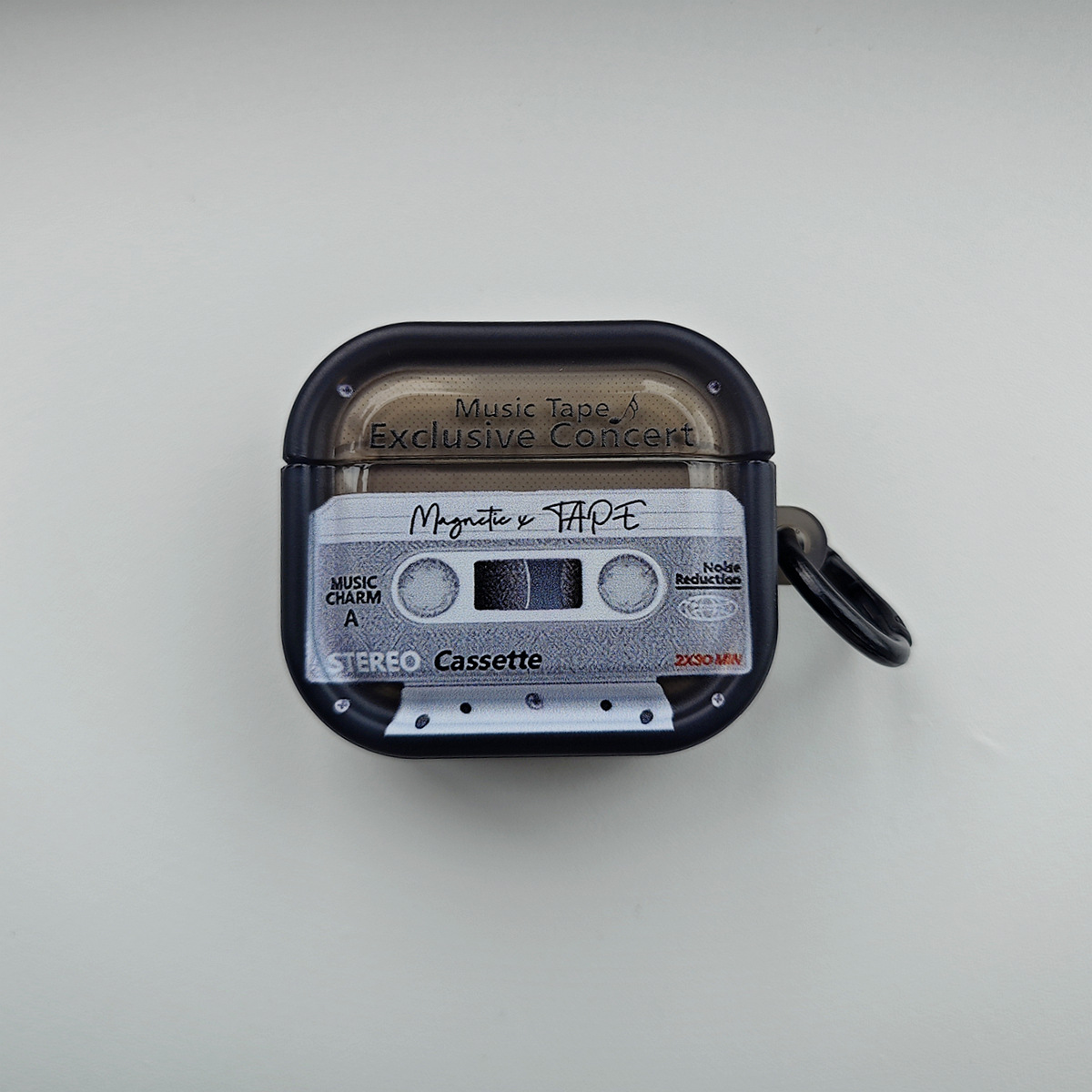 Retro Cassette AirPods Case Cover for 4th Gen 3rd Gen Pro 2 Shockproof Protective Anti-Scratch Anti Minimalist: Dim Gray