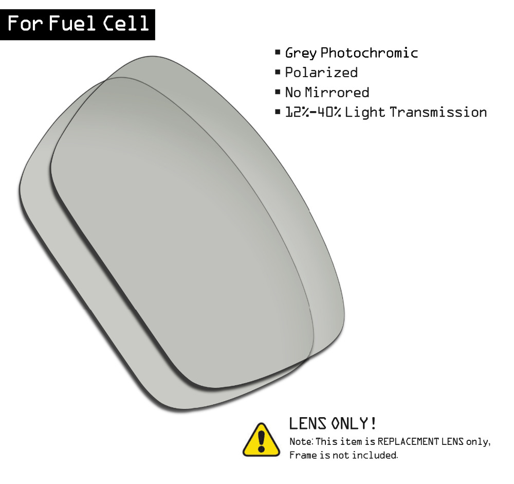 Smartvlt gepolariseerde zonnebril vervangende lenzen voor oakley fuel cell - grijs meekleurend