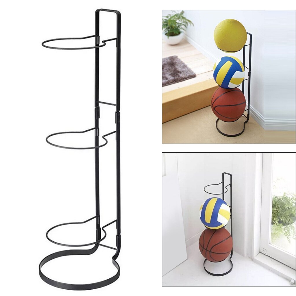 Fotbollsdisplayställ, volleybollställ sportbollar arrangör baskethållare platsbesparande