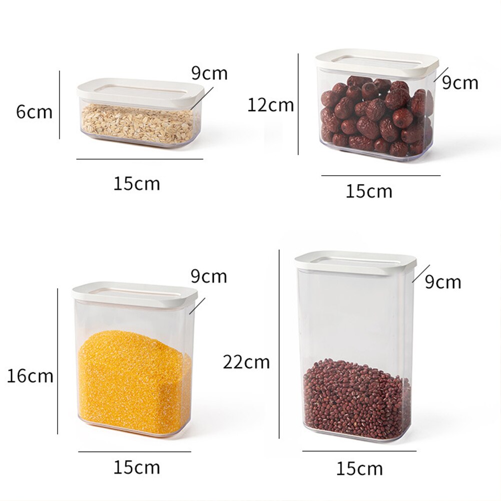 1Pcs Plastic food sealed cans stacked food storage container set kitchen supplies food storage box refrigerator sealed box