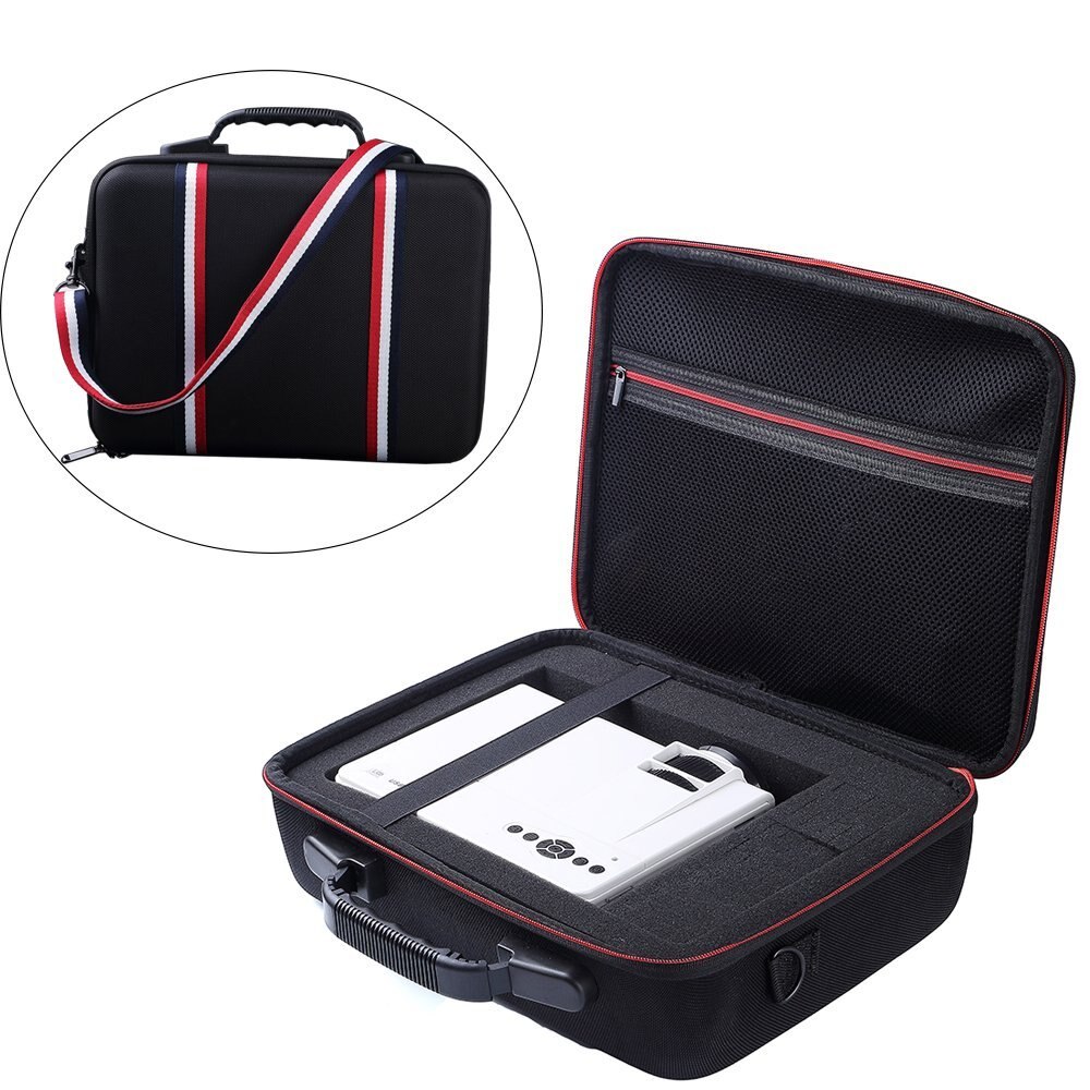 plus récent EVA étui rigide voyage transport housse de rangement sac pour DBPOWER T21 mis à niveau projecteur LED et accessoires