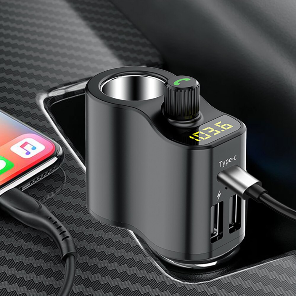 Auto usb mobiele telefoon snellader dual port radio snellader tablet handsfree fm modulator zender bluetooth  mp3 spelers