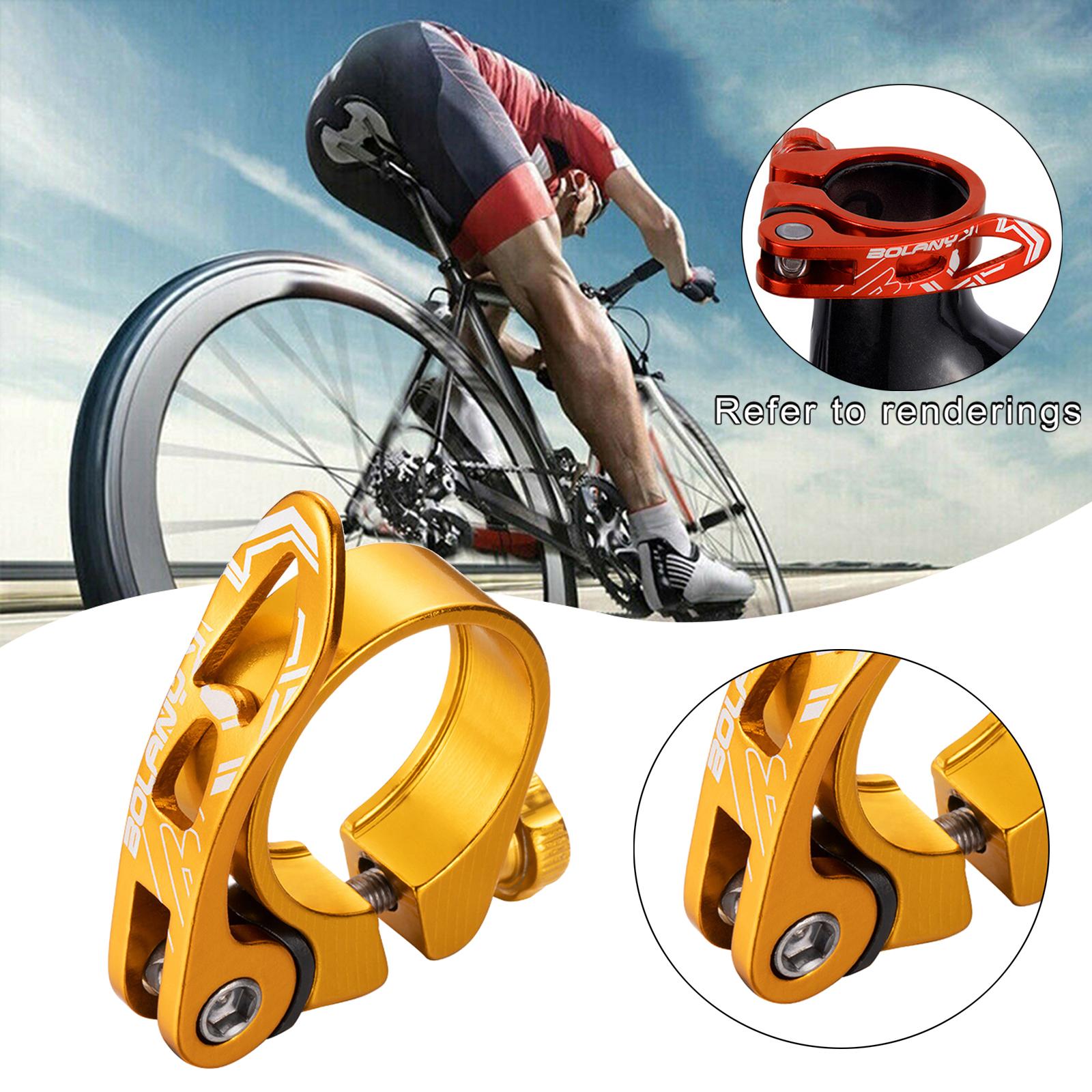 Pince de tige de selle de vélo, anodisée, pour pièces de vélo de route et de montagne: Gold 34.9mm