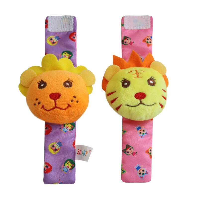 Toepassen Op Van 0 Tot 24 Maanden Oude Baby Sokken En Polsbandjes Rammelaar Cartoon Dieren Zebra Herten Bee Kever Aap leuke Baby Sokken: 1 pair wrists 3