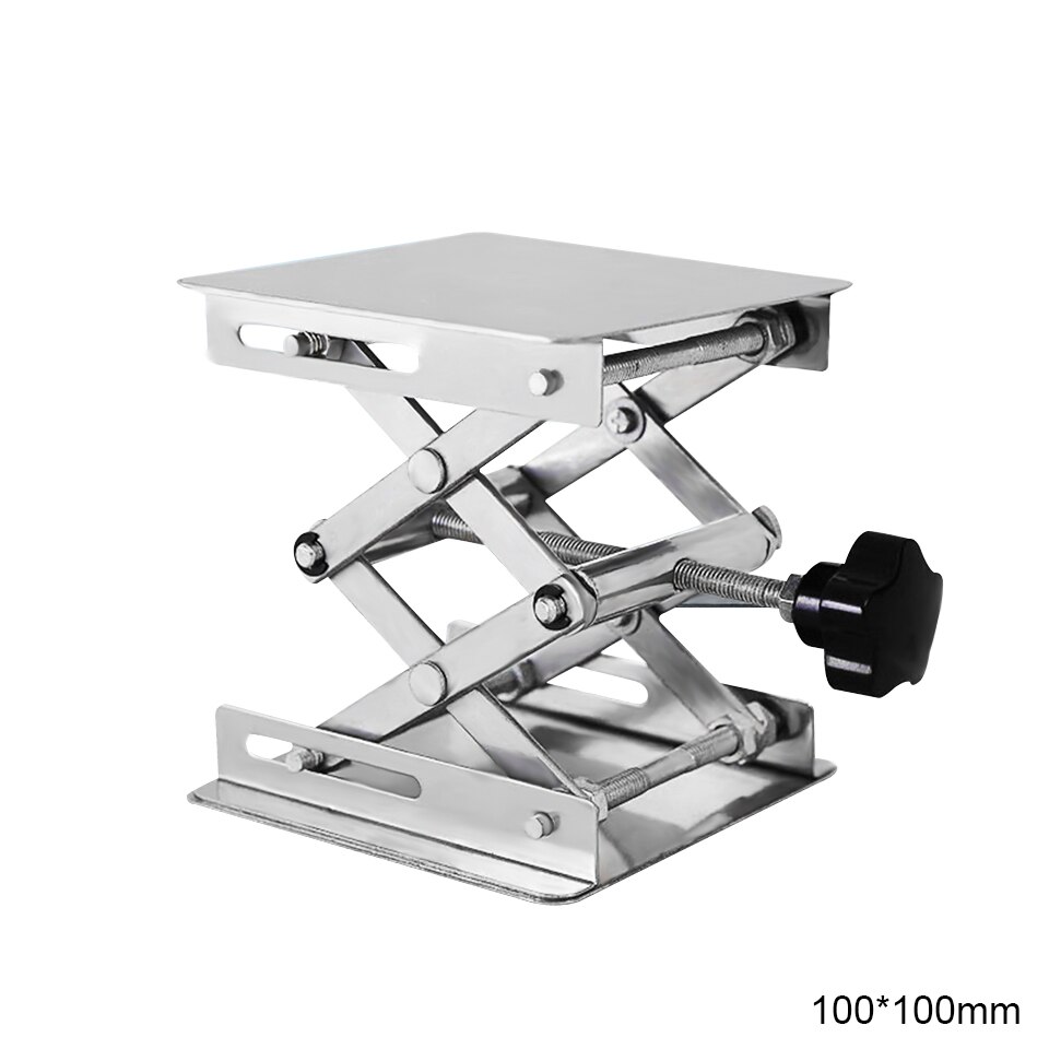 100*100mm Aluminium Holz Router Aufzug Tisch Holzbearbeitung Gravur Labor Heben Stehen Gestell Aufzug Plattform Holzbearbeitung Bänke Heber: rostfrei Stahl