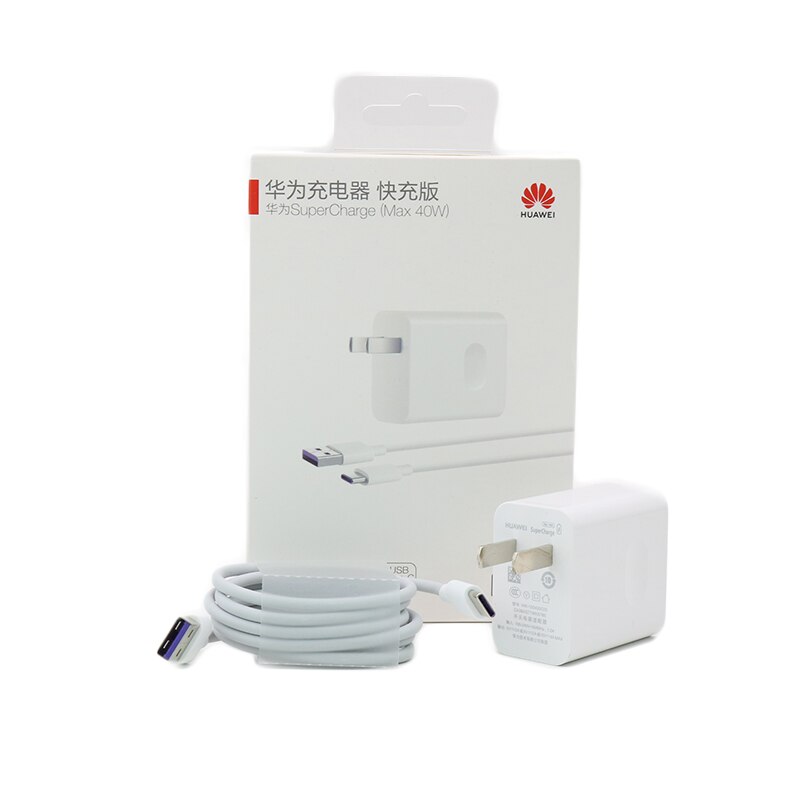 Original huawei supercharge carregador rápido max 40w 10v/4a 5v/4a com 5a cabo huawei p30 p40 nova 5 pro companheiro 30 20 pro magia 2: US add 100cm cable