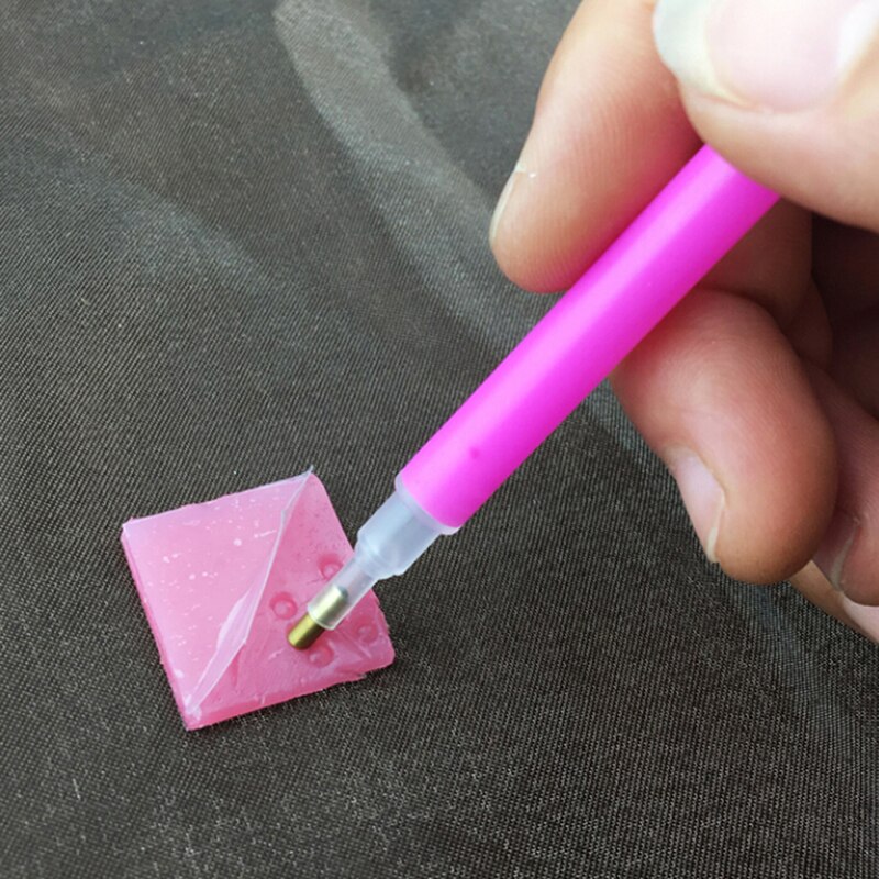 Aacar gjør-det-selv 10 stk diamantpasta-klistremerke prikkete rhinestone-diamanter punktpenn boring gjørme nail art-verktøy 2 x 2cm