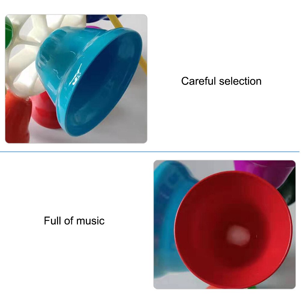 Musical Hand Bell 8 Note Diatonic Metal Hand Bells Set Early Hand Percussion Bell Instrument Toy For Kids Musical Teaching