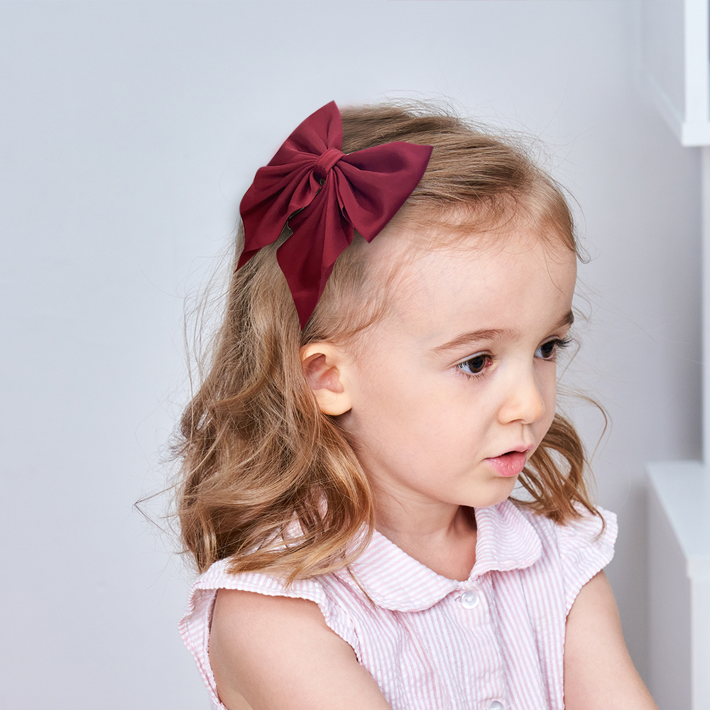 1 pieza de lazos grandes para el cabello, pinzas para el cabello de satén de dos capas, lazo de mariposa para niñas, horquilla con lazo, horquilla de , accesorios para el cabello