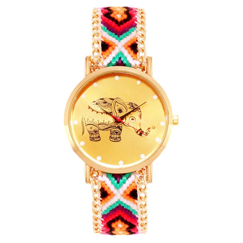 Montre à Air pour femmes, Style ethnique, tissé à la main, chaîne en laine, attrape-rêve, Simple, , bijoux, bricolage: C-4