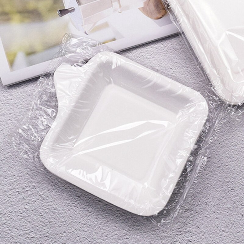 Sugarcane Pulp Plate Pulp Plate Disposable Cake Plate Small Square Plate 100 Pack Degradable Paper Plate
