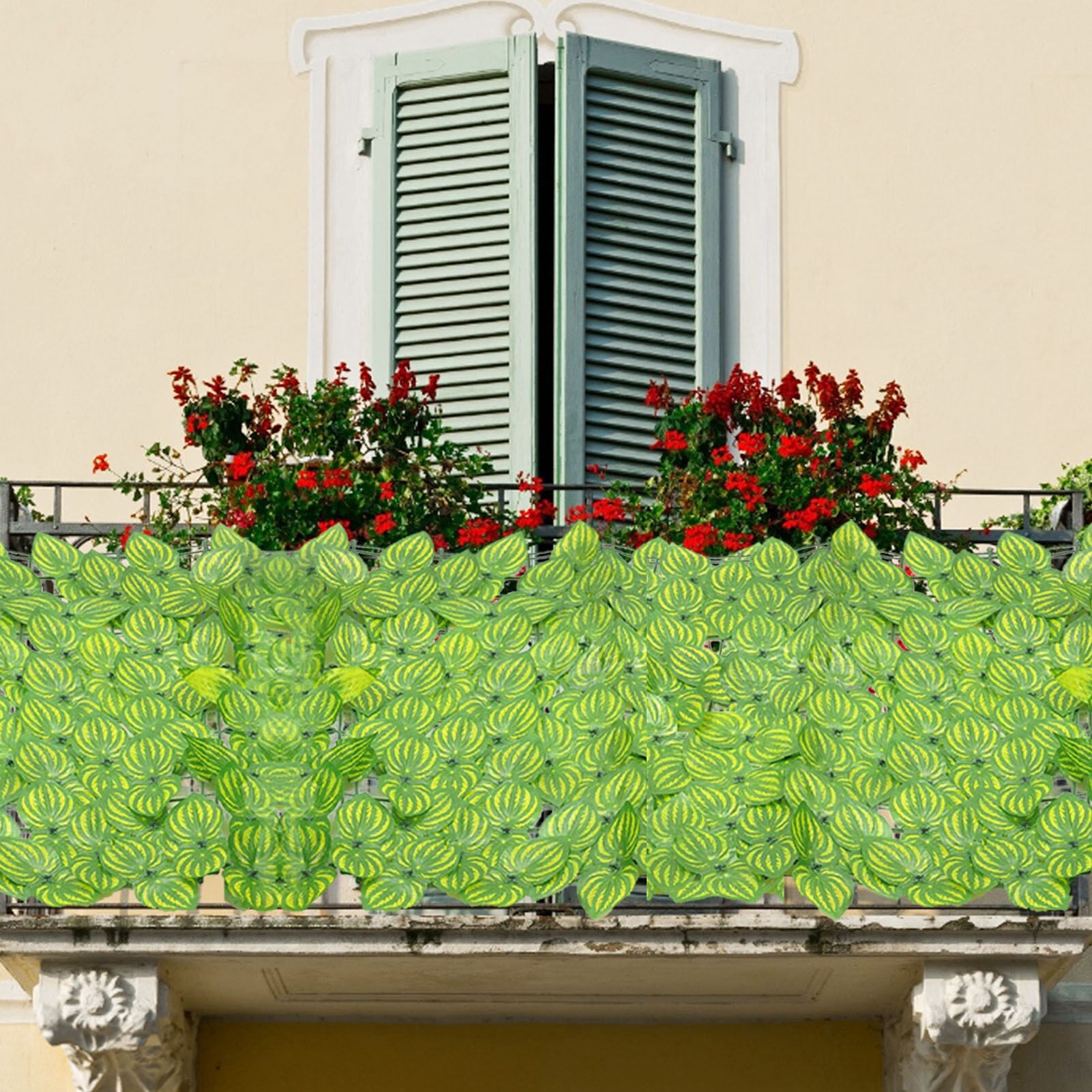 Artificial Leaf Garden Fence Screening Roll UV Fade Protected Privacy Artificial Wall Landscaping Ivy Garden Fence Panel 1X3M