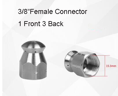 Hogedrukreiniger Riool Afvoer Reinigingssproeier Rvs Afvoer Schoner Nozzle Rioolbuis Cleaner Spray Nozzle: WHITE