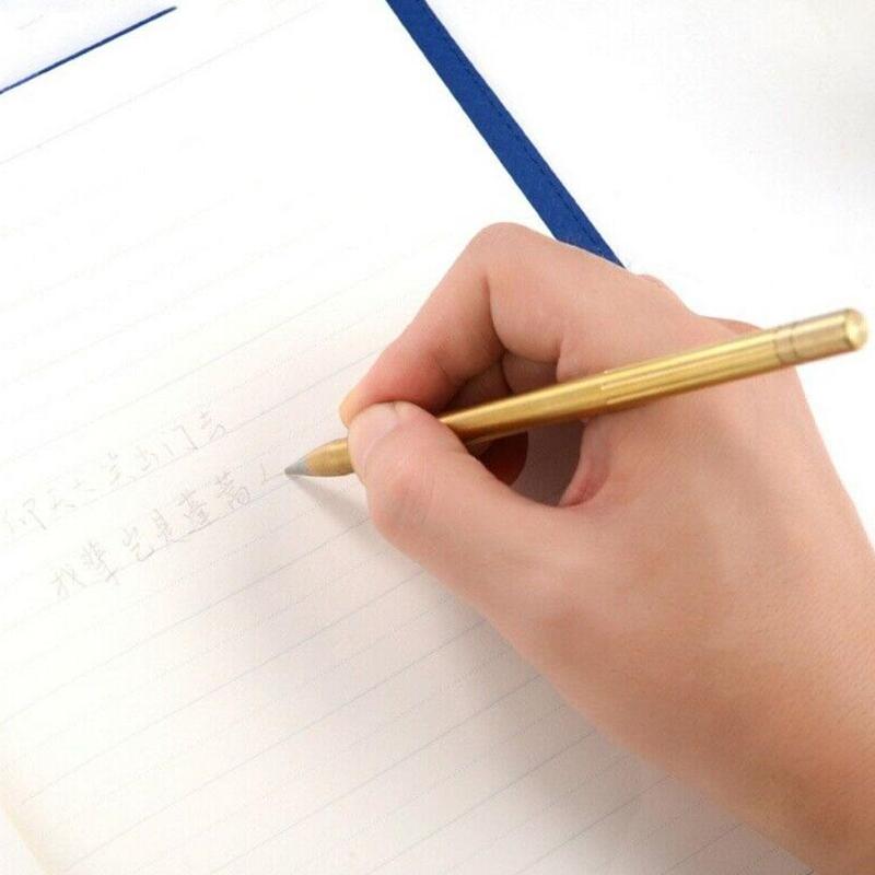 Retro Pure Brass Inkless Metal Pencil High-grade Pure Copper Pencil Business Office Signature Pencil Stationery