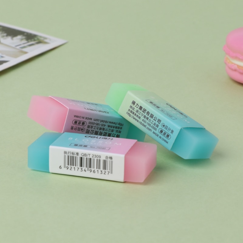 Gomas de borrar de goma para lápices de colores, cubo Flexible, suave y duradero, para la escuela, para niños