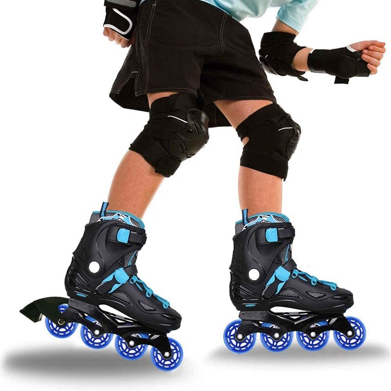 8Stck 70MM Blinkende Rollschuhe Rad Inline LED Schiebe skaten Rad Netz Ader Lagerbier PU Rad