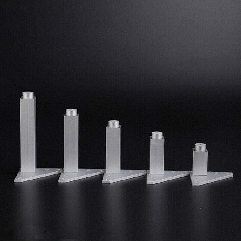 Height Adjustable Furniture Legs Feet Silver Stainless Steel Table Bed Sofa Level Feet Cabinet Legs Triangle: 80mm
