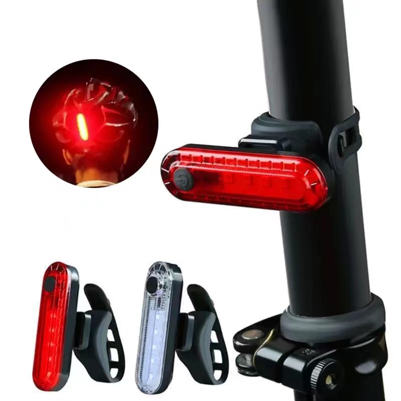 Achterfietsachterlicht USB oplaadbaar Rood Ultraheldere achterlichten Geschikt voor fiets Eenvoudig te installeren voor fietsveiligheid