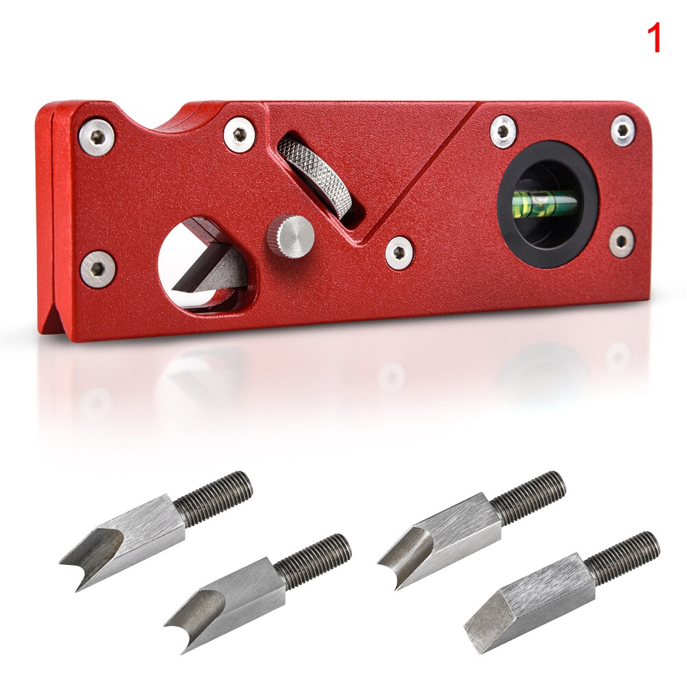 Mini Chamfer Plane Set for Wood Portable Adjustable Wood Trimmer with Level-meter & Chamfer Woodcraft Tools Kit 15*5*2cm J8