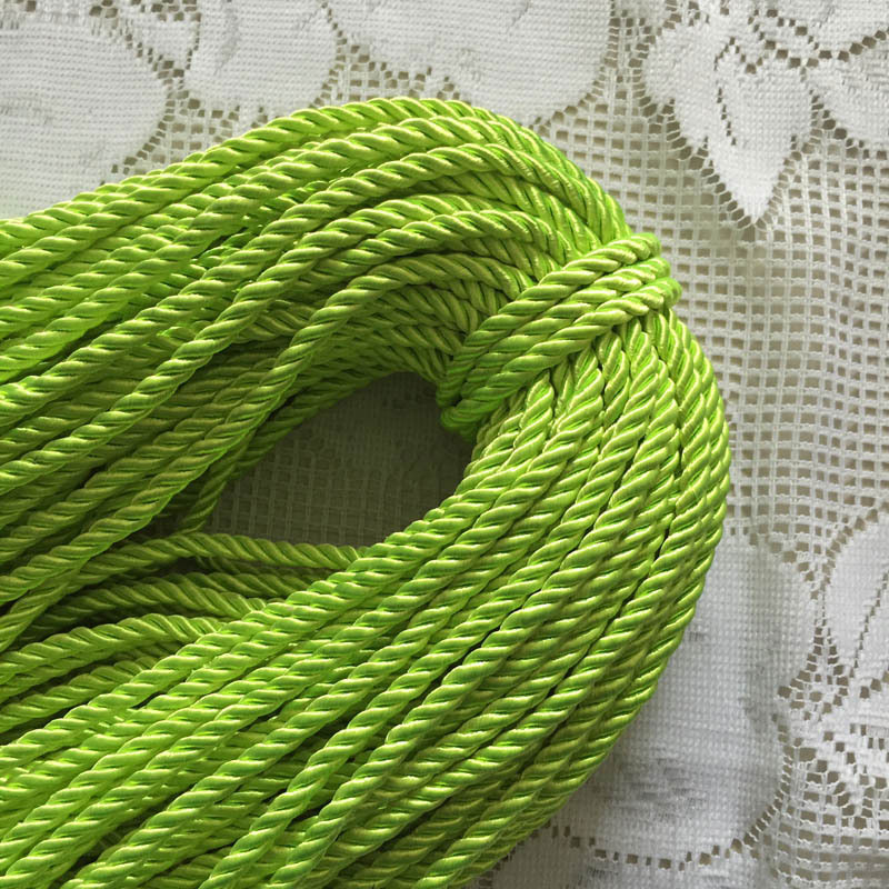 5mm 10m cabo torcido corda guarnição artesanato decorativo corda de náilon cordão artesanal para costura artesanato estofamento decoração de casa: Ouro / Dourado