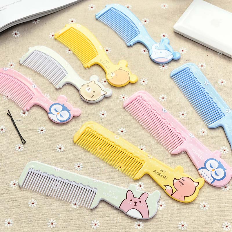 2Pcs (1 Big+1 Small) Safe Baby Hairbrush Newborn Hair Brush Kids Travel Comb Head Massager for Boys and Girls