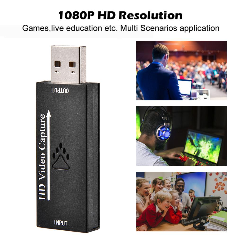 ! Video Capture Card USB 2.0 Durable HDMI High-definition Live Recording Box For Gaming Teaching Video Conference