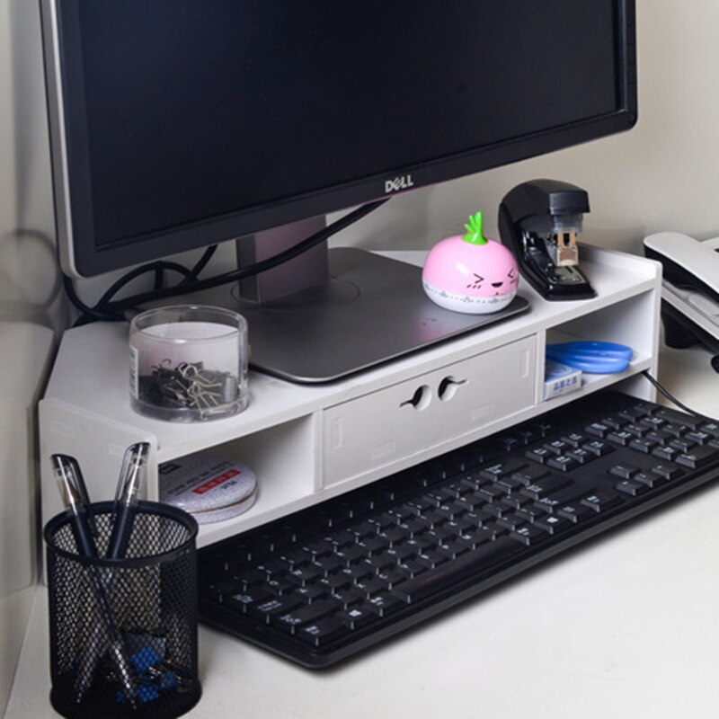 Simple style home computer monitor living room TV increase rack base office desktop storage box sundries storage rack