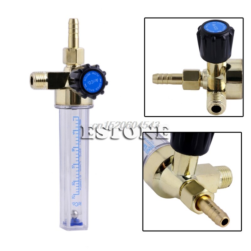 7mm modhager 1/4pt 0.15 mpa flowmåler gas argon ar /co2 regulator svejsning  r08 salg&amp