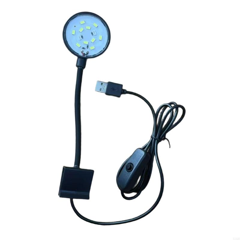 Aquariums Light Full Spectrum Fishtanks Lamp with Adjusting Brightness Clipon Fishtanks Lighting for Various Size Fishtanks: black