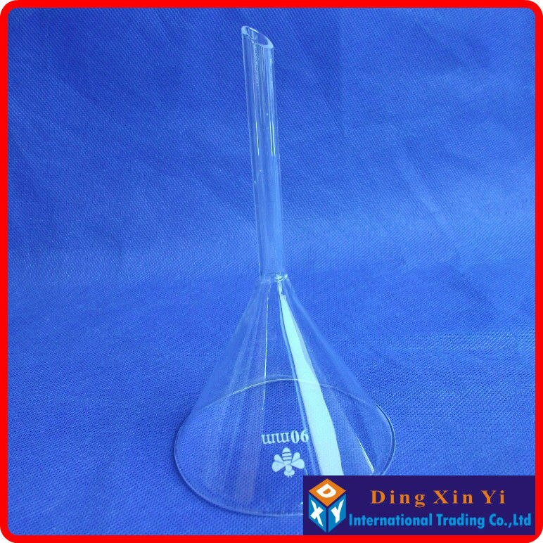 (8 teile/los) 90mm trichter, Labor glas dreieck trichter, Durchmesser von 90mm