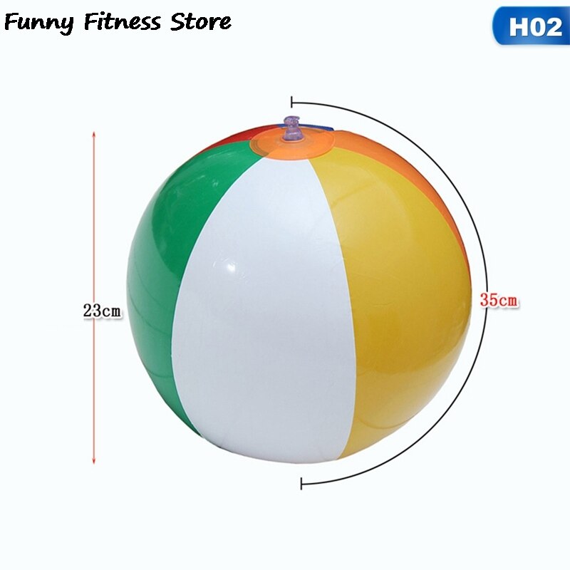 Pelota de playa para piscina, pelota inflable de verano para exteriores, pelotas que rebotan en el agua, juego de agua para niños, pelotas de burbujas para adultos, deportes: 23cm-colorful
