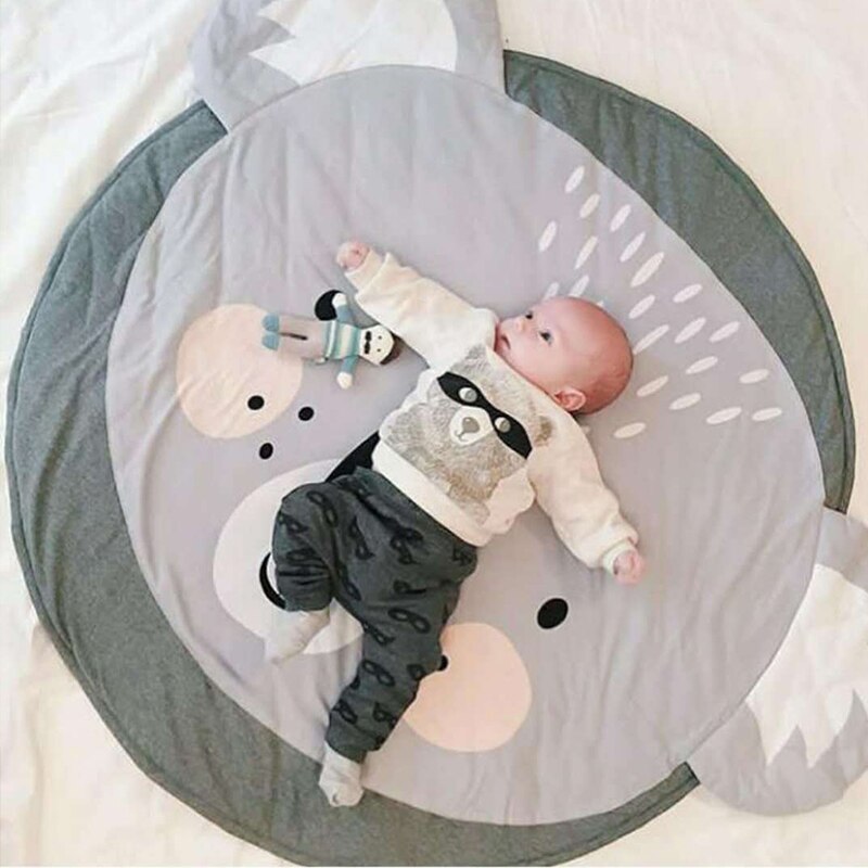Play Mat Cartoon Animal Baby Mat Newborn Infant Crawling Blanket Cotton Round Floor Carpet Rugs Mat for Kids Room Nursery Decor: Koala