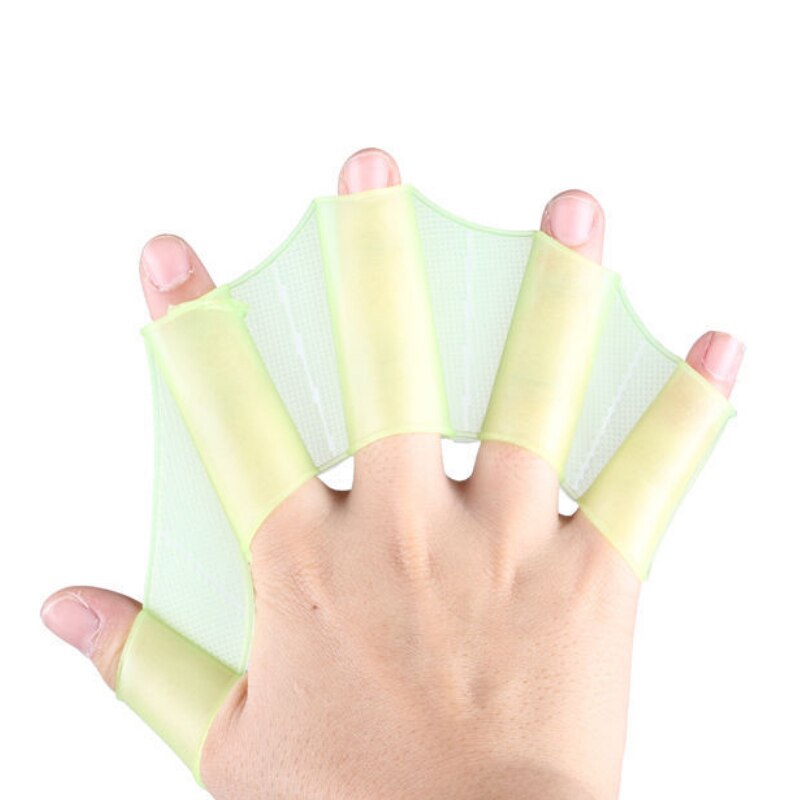 Kikkerklauwen kikker siliconen hand pu, handgebonden zwempeddels zwemhulpmiddelen voor beginners