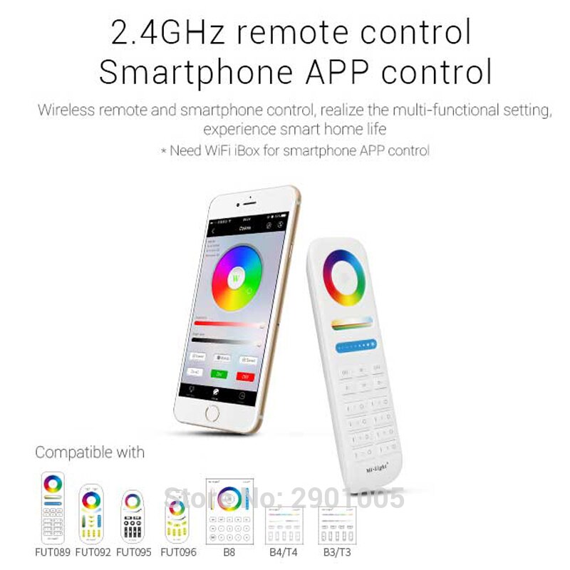 9W RGB+CCT Square LED Downlight smart Indoor living room light AC100- 220V can Mobile phone control remote control