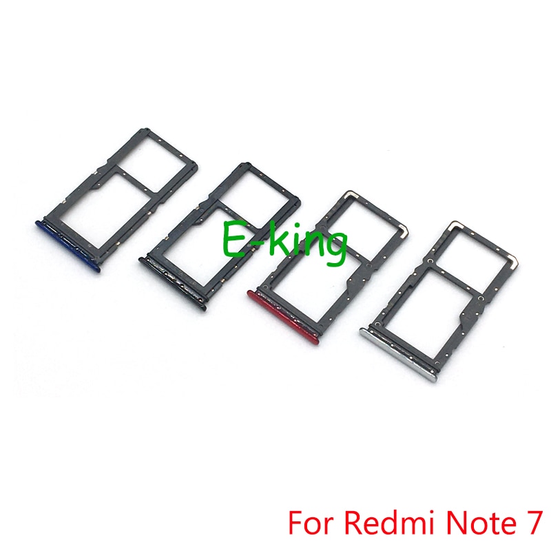 Soporte de bandeja Sim para Xiaomi Redmi Note 7, soporte de ranura para tarjeta SIM, adaptador de enchufe, piezas de reparación