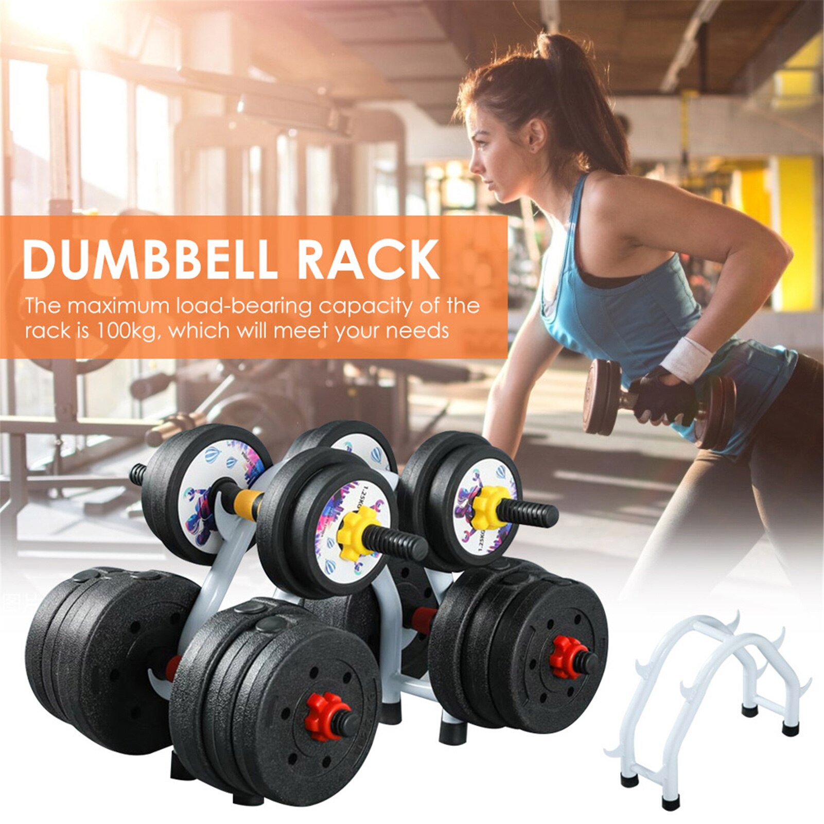 Dumbbell Rack Stand Weights Holder Organizer for Gym