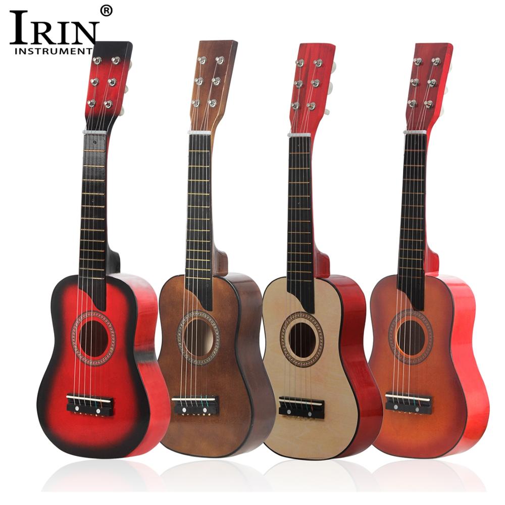 Irin 25 " 6- strenget akustisk guitar med guitar tilbehør sæt til begyndere træning børn basswood lille guitar ukelele