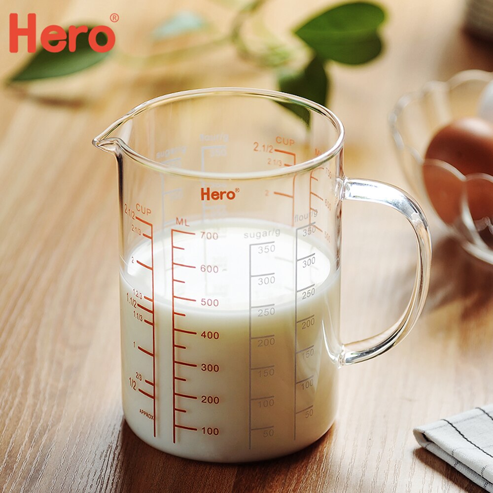 Coffee Measuring Cup Food Grade Glass Measuring Cups Transparent Graduated Cup Heat-resistant Glass Mug Milk Measurings Jug