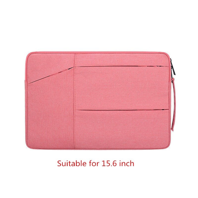 Portable Laptop Bag Woman Universal Briefcase Men Lightweight Liner Package Travel Ipad Phone Document Pouch Accessories Supplie: Pink 15.6 inch