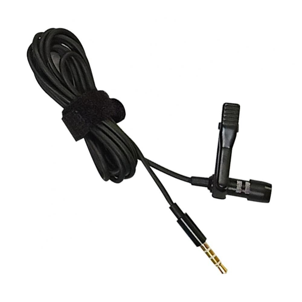 Micrófono condensador de grabación con cable, solapa Lavalier con Clip, 1,5/6m, 3,5mm: Negro