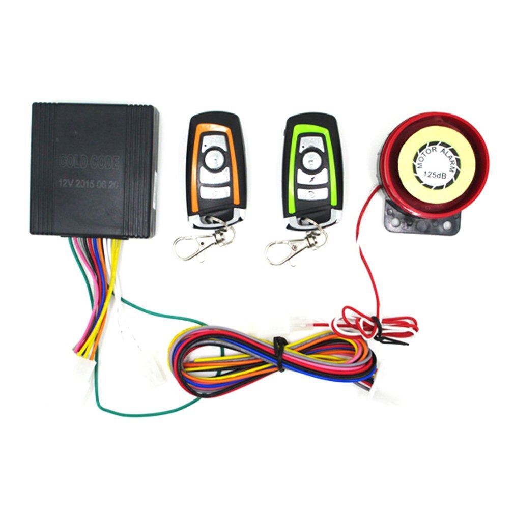 Anti-theft Security Alarm System Two-way with Engine Start Remote Control Universal Motorcycle Alarm System