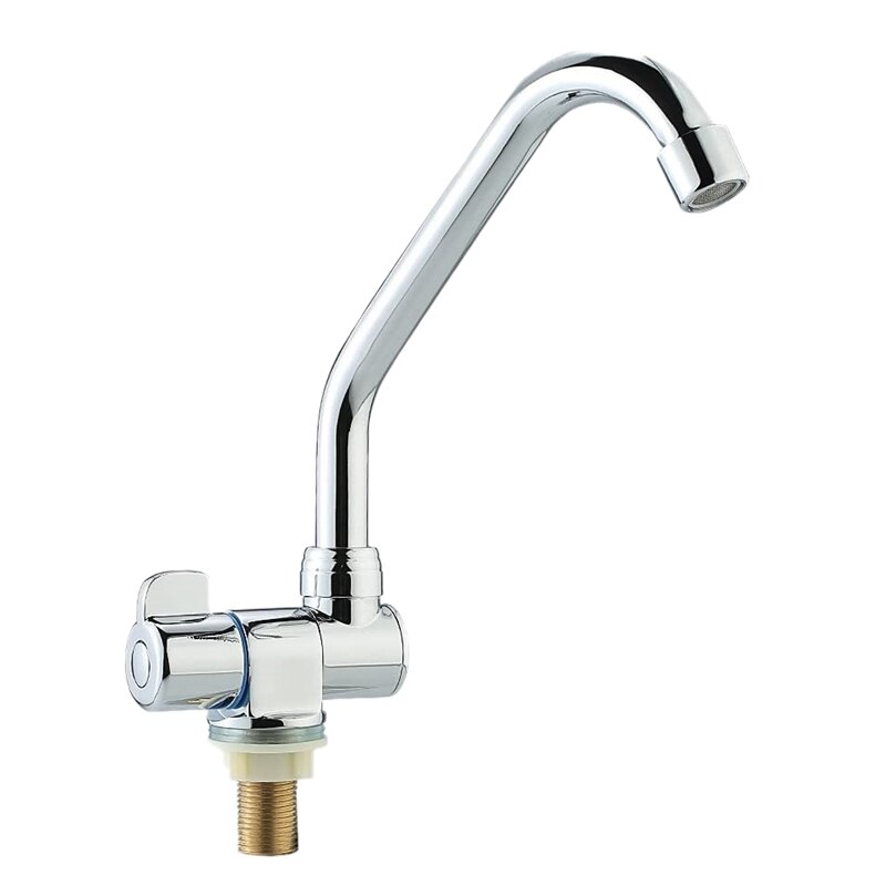 Rubinetto pieghevole per camper rotazione a 360 gradi piattaforma monocomando/rubinetto per lavabo in rame a parete per boccaporto per barche marino RV: Default Title